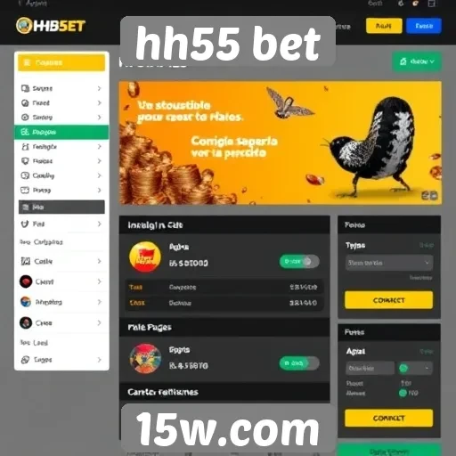 Avaliação da interface do usuário do site hh55 bet